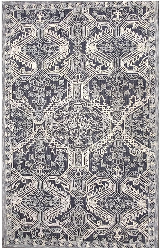 Modern Trace Collection Carpet Rectangular Shape Multicolor Wool Area - Which Mark