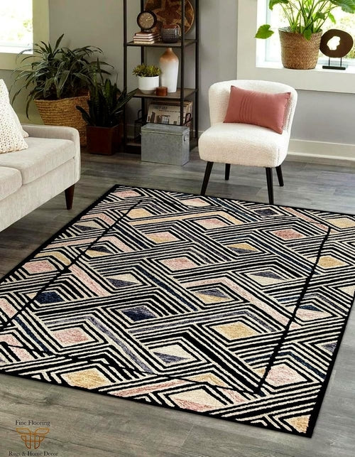 African Rectangular Black in Color, Wool Matarial with Soft and 100% - Which Mark