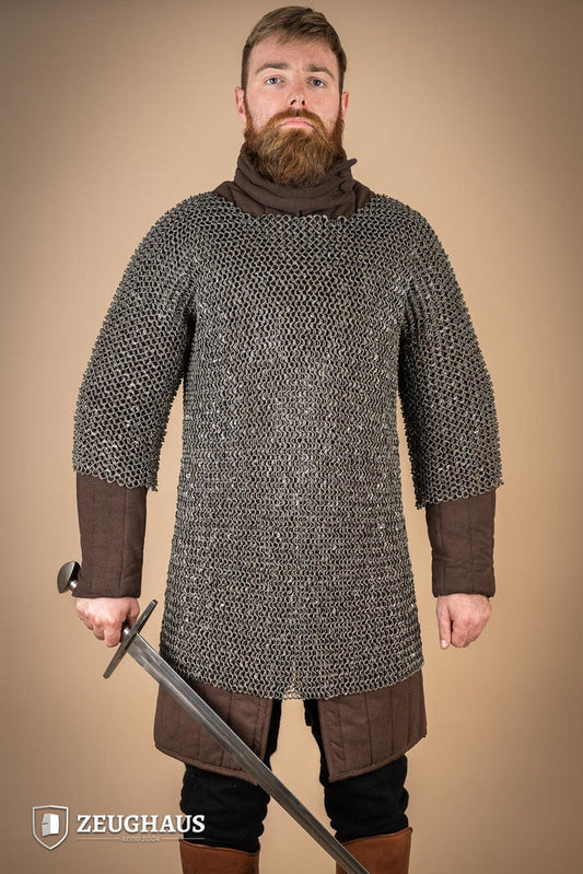 Chainmail Haubergeon Roundring Riveted 10mm Steel Oiled - Which Mark
