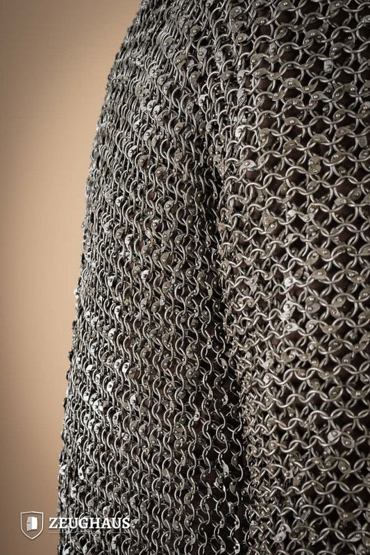 Chainmail Haubergeon Roundring Riveted 10mm Steel Oiled - Which Mark