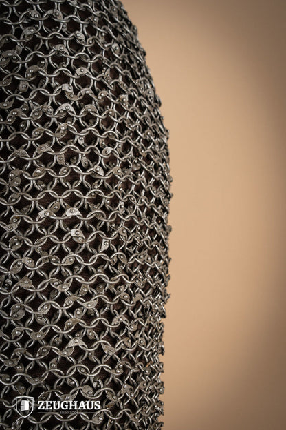 Chainmail Haubergeon Roundring Riveted 10mm Steel Oiled - Which Mark