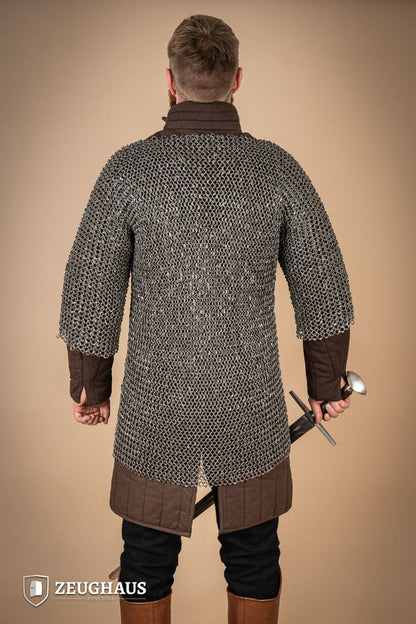 Chainmail Haubergeon Roundring Riveted 10mm Steel Oiled - Which Mark