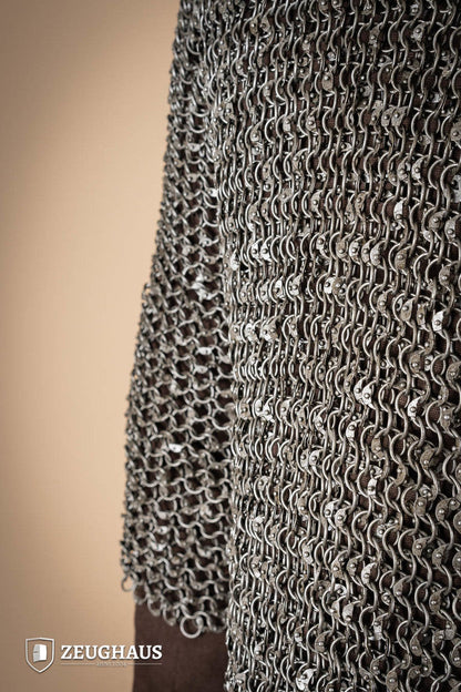 Chainmail Haubergeon Roundring Riveted 10mm Steel Oiled - Which Mark