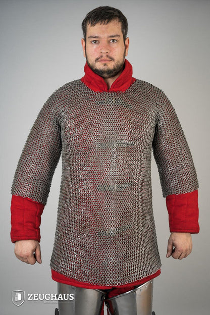 Chainmail Haubergeon Flatring Wedge Riveted 9mm Steel Oiled - Which Mark