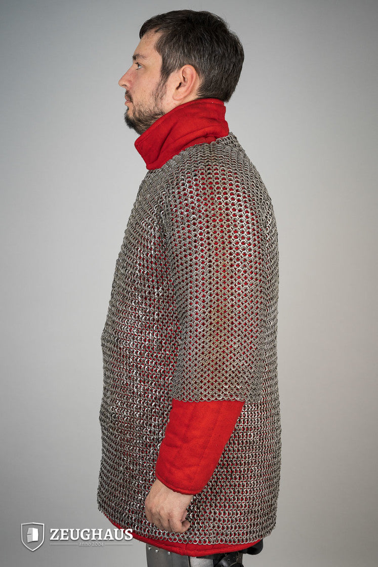 Chainmail Haubergeon Flatring Wedge Riveted 9mm Steel Oiled - Which Mark