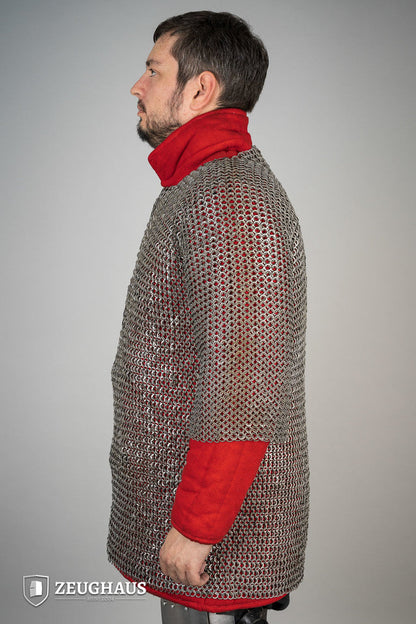 Chainmail Haubergeon Flatring Wedge Riveted 9mm Steel Oiled - Which Mark