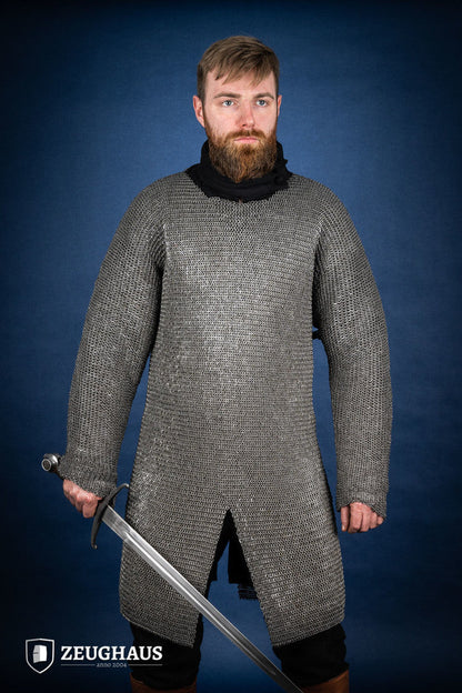 Chainmail Hauberk Flatring Riveted 6mm Steel Oiled - Which Mark