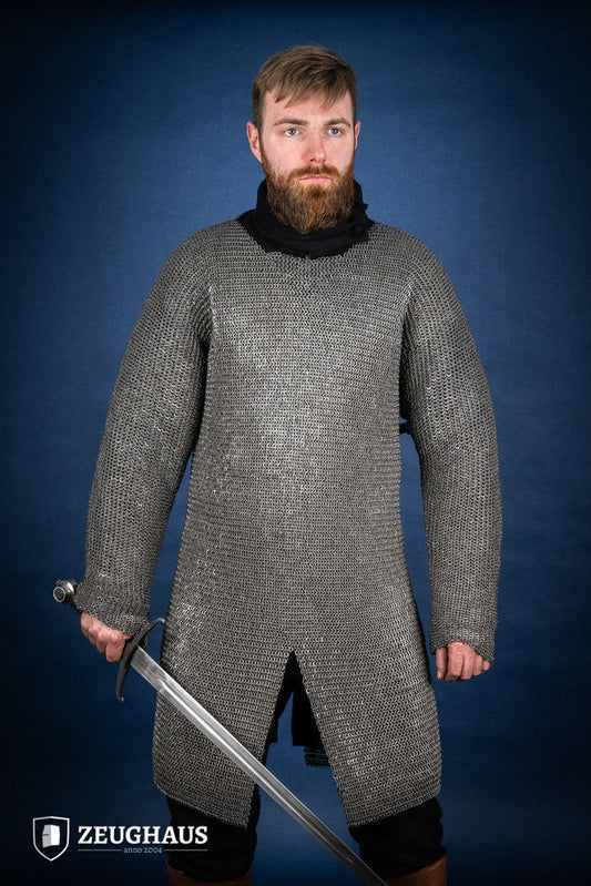 Chainmail Hauberk Flatring Riveted 6mm Steel Oiled - Which Mark