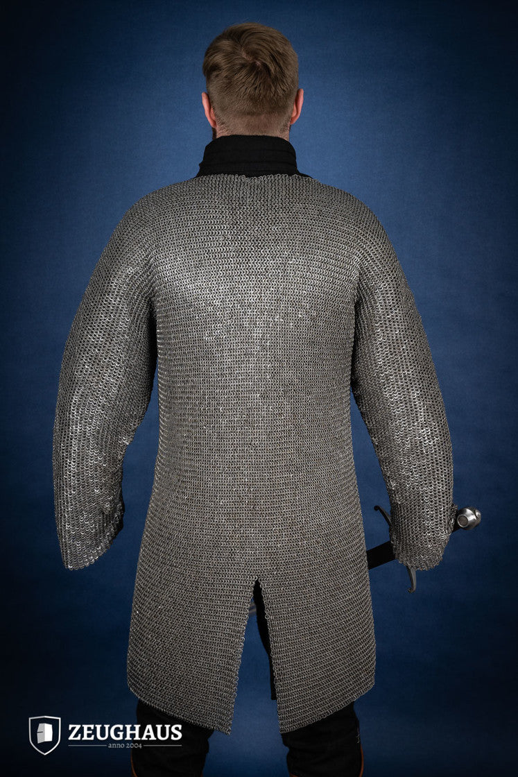 Chainmail Hauberk Flatring Riveted 6mm Steel Oiled - Which Mark