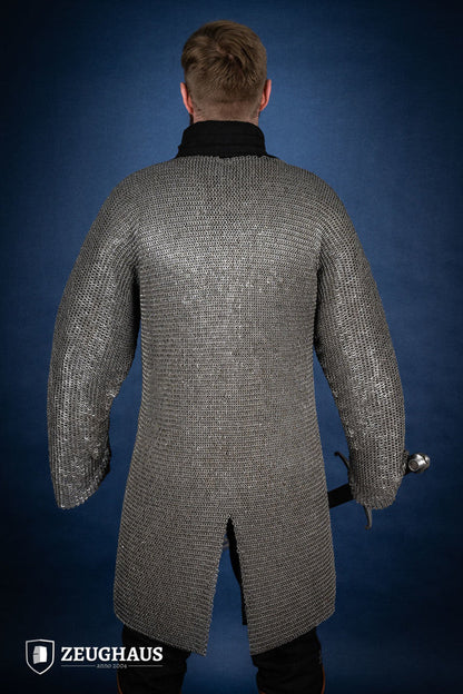 Chainmail Hauberk Flatring Riveted 6mm Steel Oiled - Which Mark