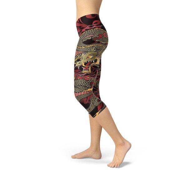 Womens Dragon Capri Leggings - Which Mark