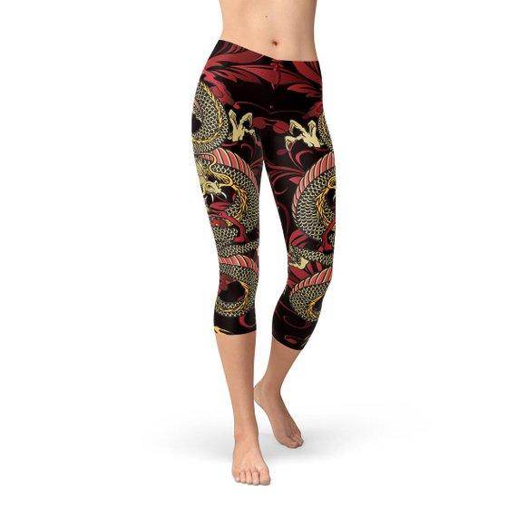 Womens Dragon Capri Leggings - Which Mark