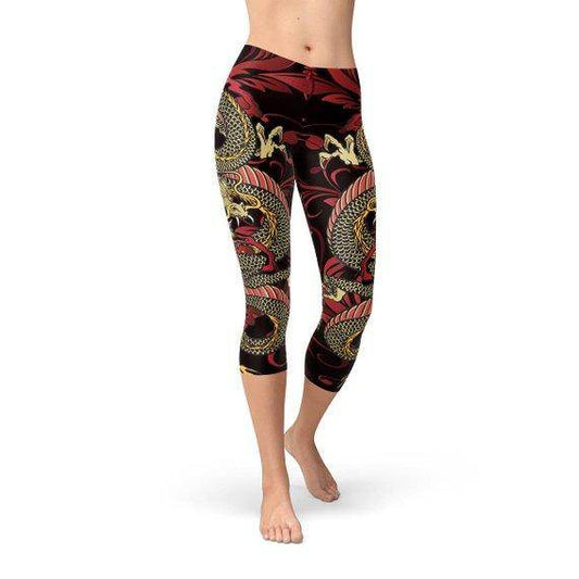 Womens Dragon Capri Leggings - Which Mark
