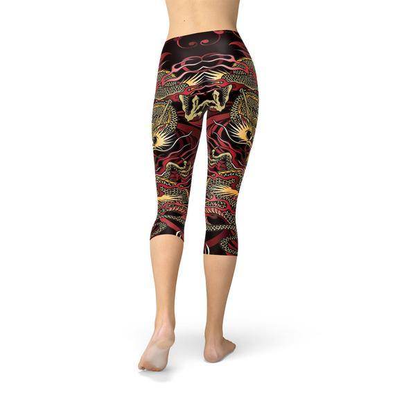 Womens Dragon Capri Leggings - Which Mark