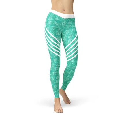 Turquoise Sports Leggings - Which Mark