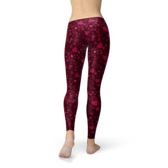 Hearts on Hearts Red Leggings - Which Mark
