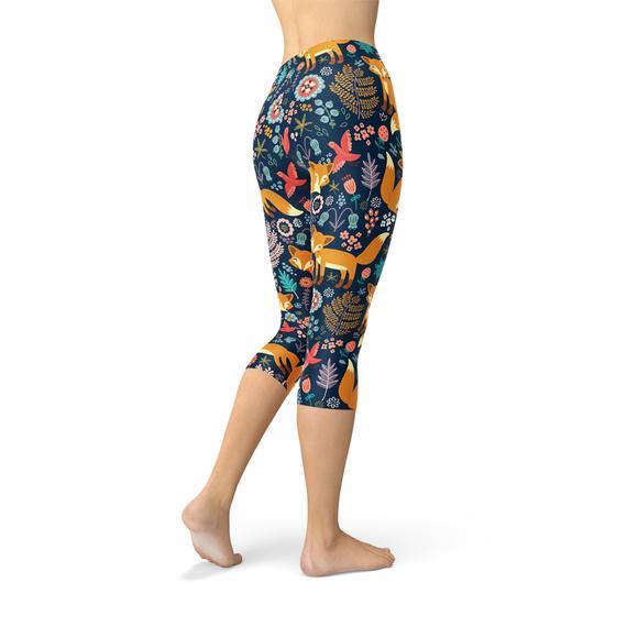 Womens Fox in the Meadows Capri Leggings - Which Mark