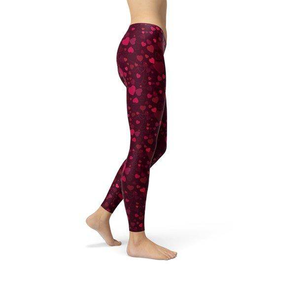 Hearts on Hearts Red Leggings - Which Mark