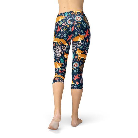 Womens Fox in the Meadows Capri Leggings - Which Mark