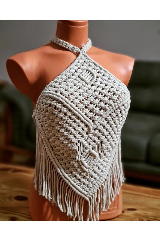 Handmade Unique Makrame Festival Top • Cotton • Boho - Which Mark