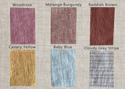 Melange Burgundy linen / Natural Linen Pajama set / Linen loungewear / - Which Mark