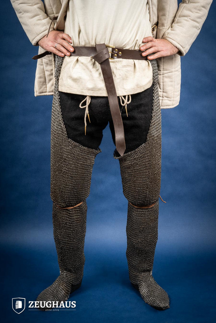 Chainmail Chausses Flatring Riveted 6mm Steel Oiled - Which Mark