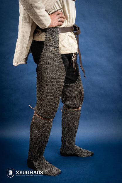 Chainmail Chausses Flatring Riveted 6mm Steel Oiled - Which Mark