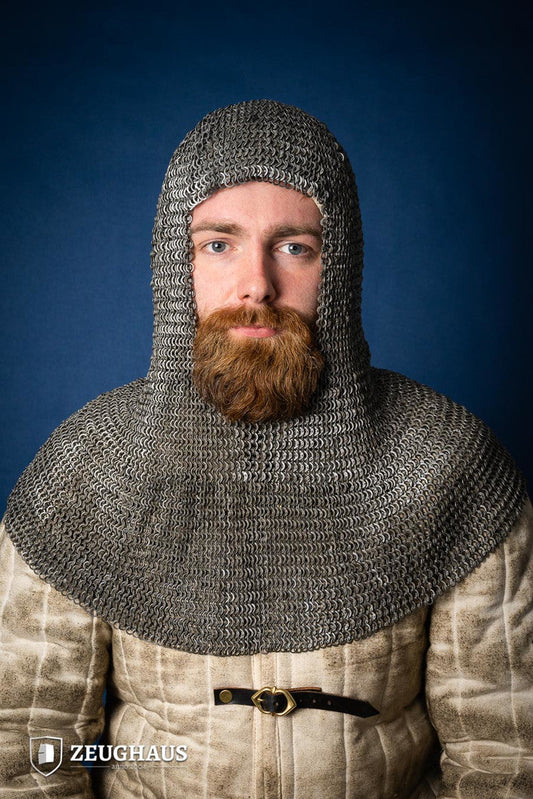 Chainmail Hood Flatring Riveted 6mm Steel Oiled - Which Mark