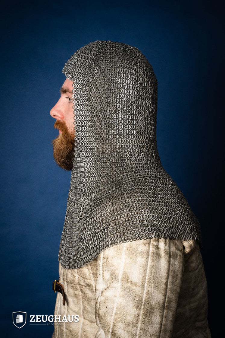 Chainmail Hood Flatring Riveted 6mm Steel Oiled - Which Mark