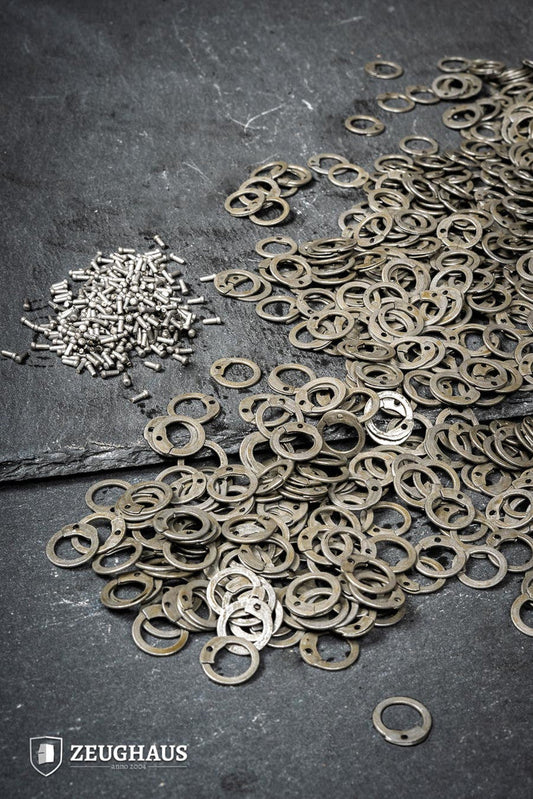 Loose Flat Rings With Rivets 9mm Steel Oiled 1kg - Which Mark