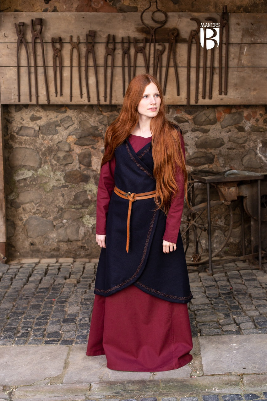 Wool Wrap Dress Myrana Dark Blue - Which Mark