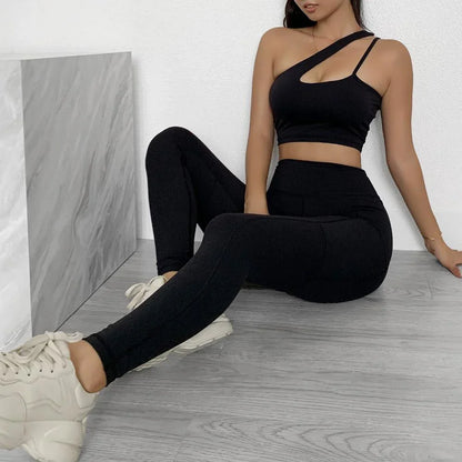 Sportwear Women Yoga Sets Fitness Wear 2peice Suits High Waist Legging - Which Mark