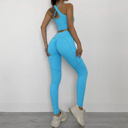 Sportwear Women Yoga Sets Fitness Wear 2peice Suits High Waist Legging - Which Mark