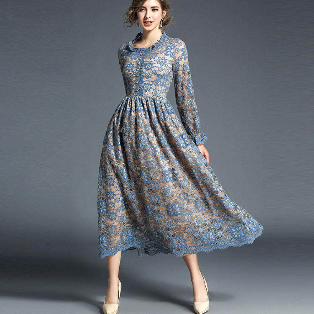Vintage Summer Lace Dress 2018 CHEAPEST Flare Sleeve Bell Sleeve 50's - Which Mark