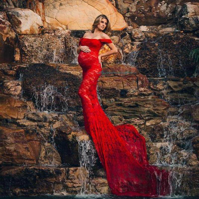 Maternity Pregnancy Mermaid Dress For Photo Shoot Long Photography - Which Mark