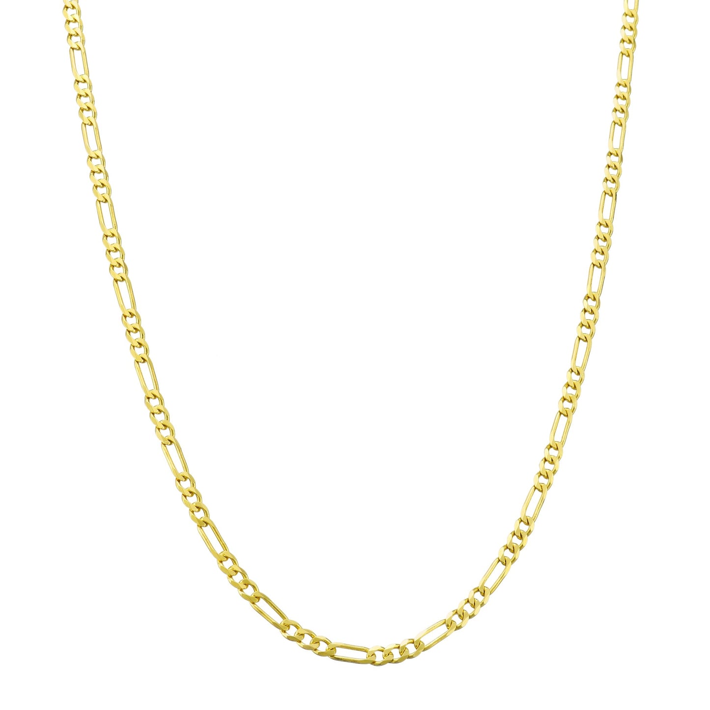 14k Gold Thin Baby Figaro Chain Necklace - Which Mark