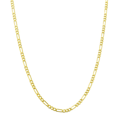 14k Gold Thin Baby Figaro Chain Necklace - Which Mark